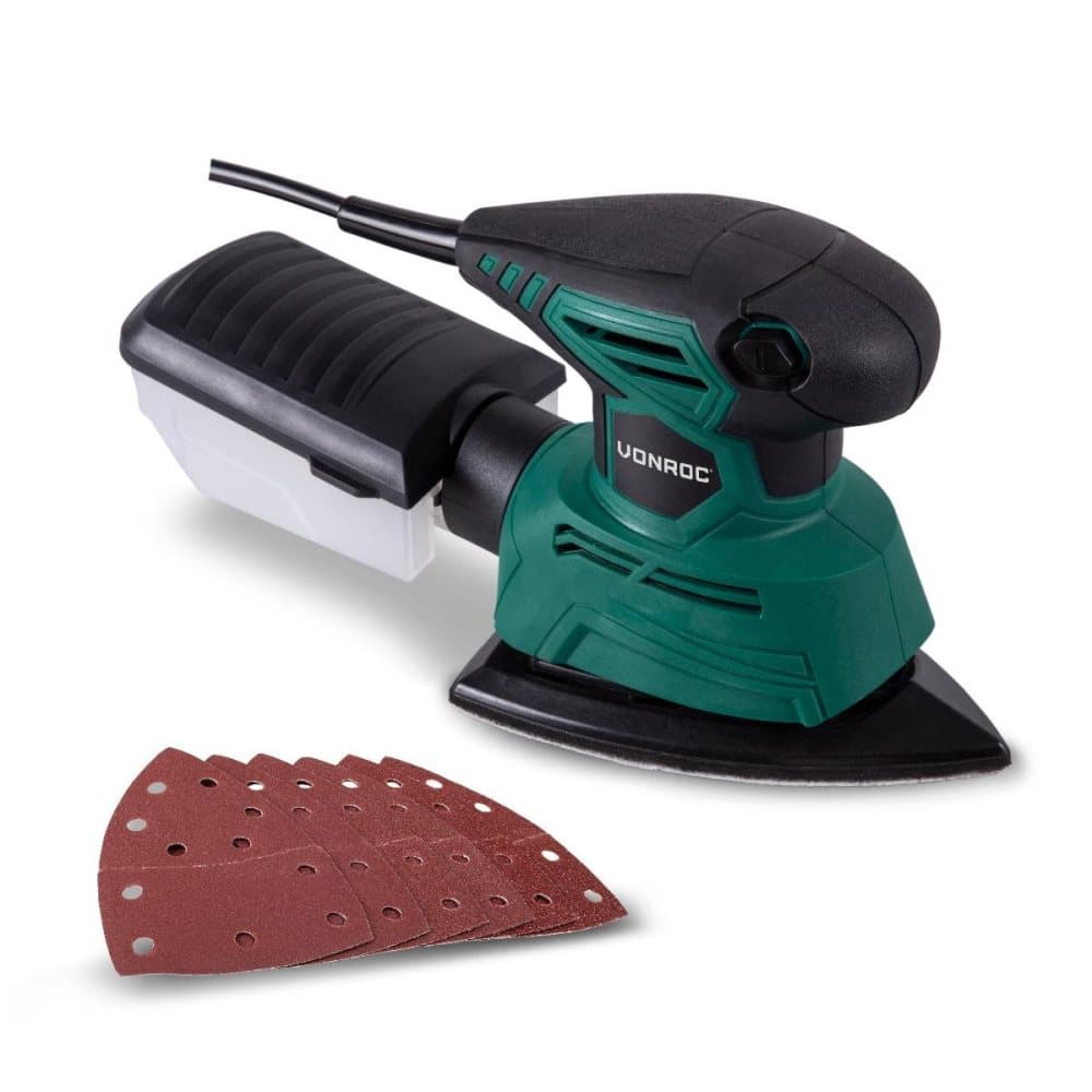 VONROC Multislip - detaljslip 130W | Inkl. dammuppsamlare