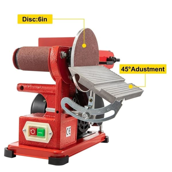 375W 1420 RPM Mångsidig Band-och skivslipmaskin, horisontell/vertikal slipning