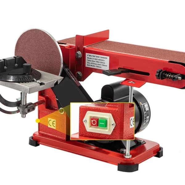 375W 1420 RPM Mångsidig Band-och skivslipmaskin, horisontell/vertikal slipning