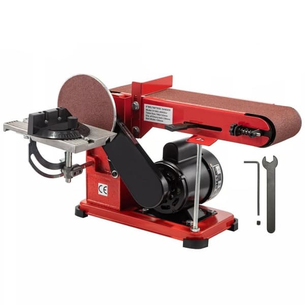 375W 1420 RPM Mångsidig Band-och skivslipmaskin, horisontell/vertikal slipning