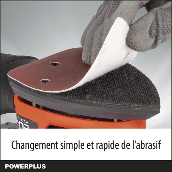 Multi -Wireless Sander 20V + 1X Abrasive 80g - Dual Power POWDP50200 - Levereras utan batteri eller laddare