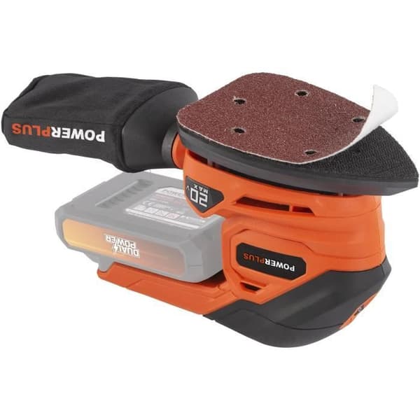 Multi -Wireless Sander 20V + 1X Abrasive 80g - Dual Power POWDP50200 - Levereras utan batteri eller laddare