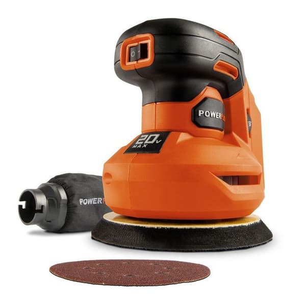 Trådlös excentrisk slipmaskin 20V Ø125 + 1x Abrasive G80 - Dual Power POWDP50400 - Levereras utan batteri eller laddare
