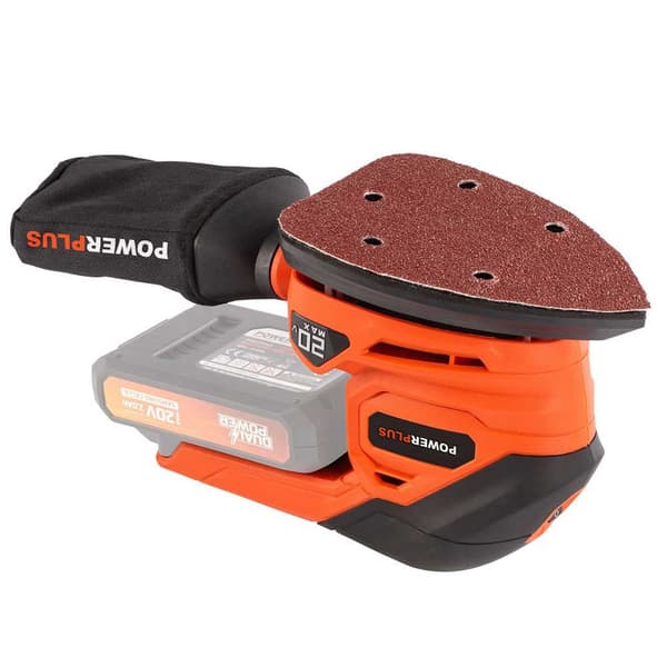 Powerplus Palm Sander Powdp50200 20v Orange