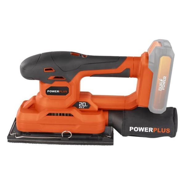 Sladdlös orbitalslipmaskin 20V 187x90mm - DUAL POWER POWDP50300 - Levereras utan batteri eller laddare