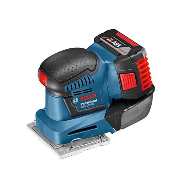 Vibrerande slipmaskin - BOSCH - GSS18 V-10 - Utan batteri, utan laddare - tillbehör - L-Boxx - 06019D0202