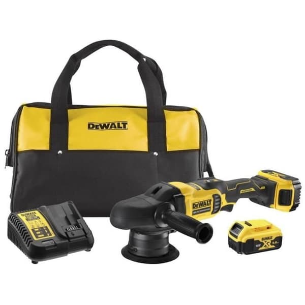 XR 18V 125mm orbital polerare, 2 batterier, laddare, mjuk väska Dewalt DCM848P2-QW