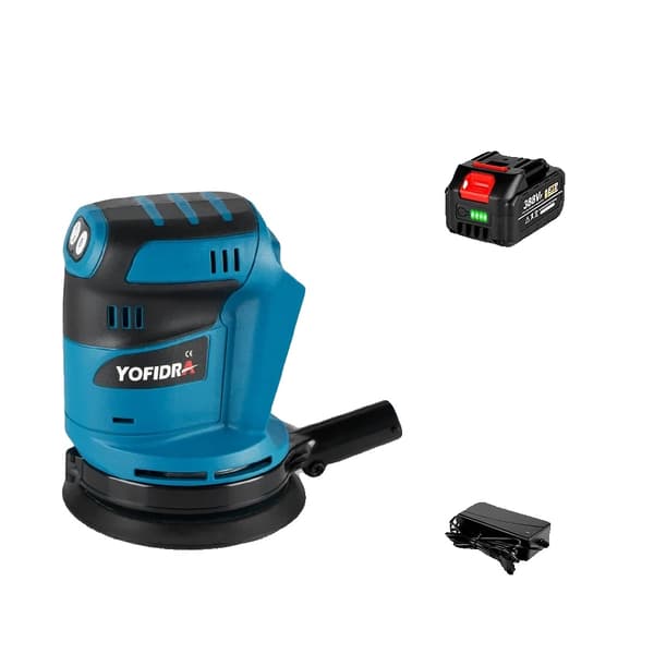 5 Tommer Elektrisk Sliber, 3 Gear, 125mm Diameter,2 Batteri EU Stik 1 Battery EU Plug