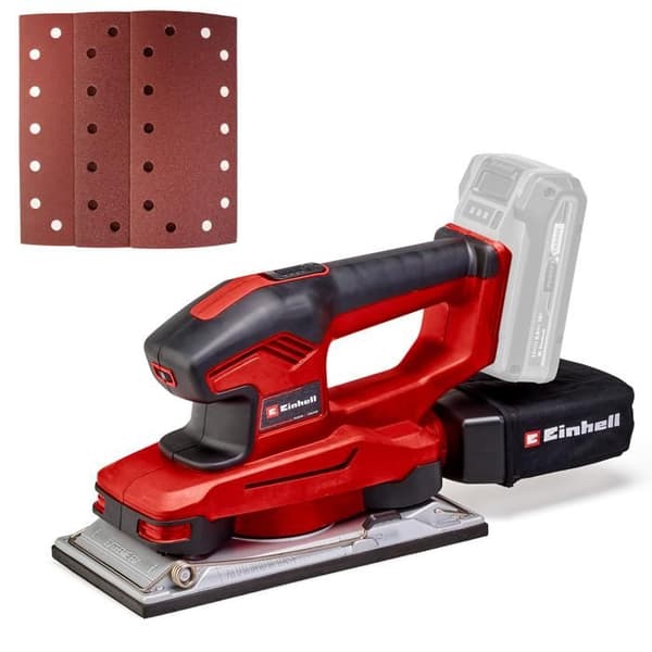 Einhell Trådlös vibrationsslip TE-OS 18/230 Li- Solo Power X-Change (18V, med 3 blad) Levereras utan batteri eller laddare