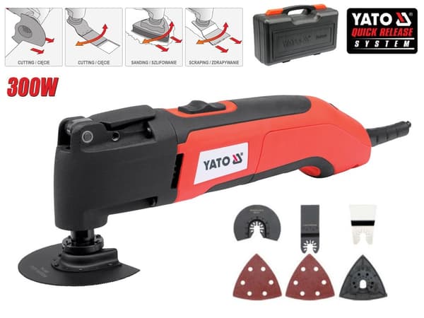 Yato YT-82220 oscillerende multiværktøj Sort, Rød 300 W 22000 OPM