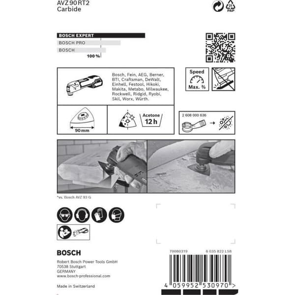 Slipmask - Bosch - 2608900045 - Carbide-RIFF - 1 styck - Hög hållfasthet