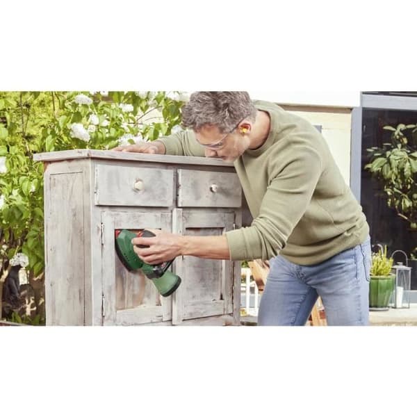 Excenterslip utan batteri Bosch Home and Garden UniversalSander 18V-10 06033E3100 - Vit