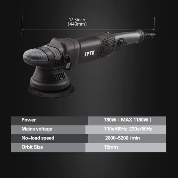 SPTA Orbitpolermaskin Excentrisk 780W 5200RPM 150mm/125mm PONSDA DA502