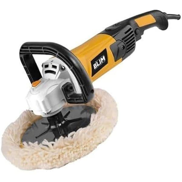 Polermaskin - Gul - 180 mm - 1500 W - Hastighet 3200 varv/min - Ergonomiskt handtag