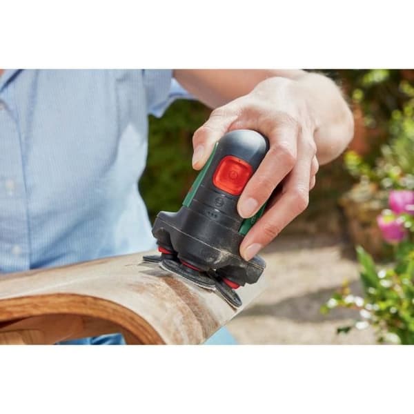 Bosch EasyCurvSander 12 PowerForAll slipmaskin (utan batteri, med 3 polersvampar, 9 slipmedel + dammsugare