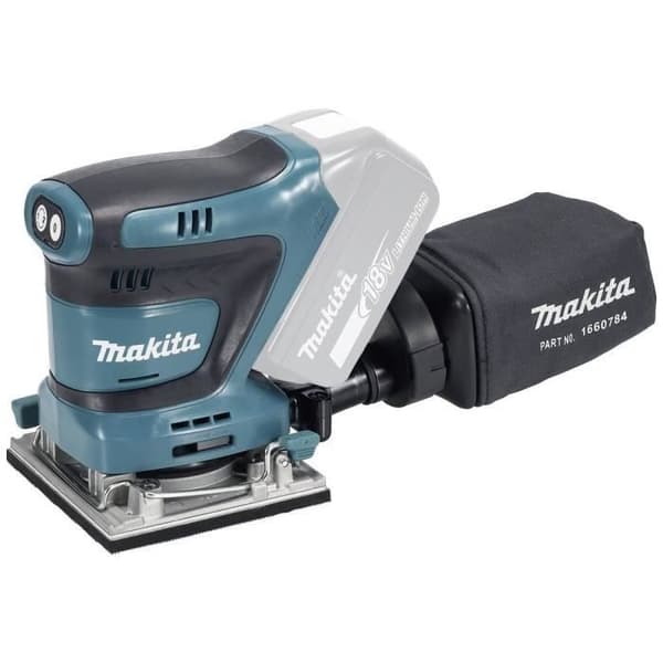 Vibrationsslipmaskin - MAKITA - DBO484Z - Trådlös 18 V - 102 x 112 mm - Stöd för dammsugare