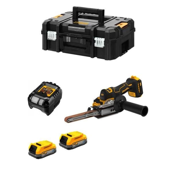 Bandslipmaskin - DEWALT - DCM200E2T - Trådlös - Batteri - Variabel hastighet