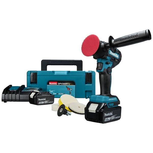 Slipmaskin 18V LXT Ø75 mm (2x5,0 Ah) i MAKPAC - MAKITA DPV300RTJ