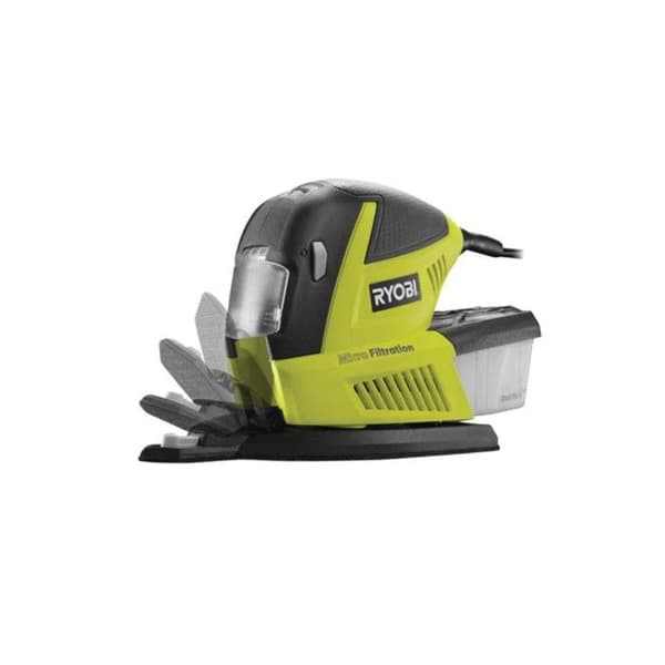 RYOBI - Multifunktionsslip 180W - 6000-12000 osc/min + påse & 30 slipmedel (10x1/3 ark, 10 trianglar, 10 fingrar) - RMS180-SA30