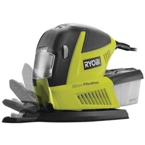 RYOBI - Multifunktionsslip 180W - 6000-12000 osc/min + påse & 30 slipmedel (10x1/3 ark, 10 trianglar, 10 fingrar) - RMS180-SA30