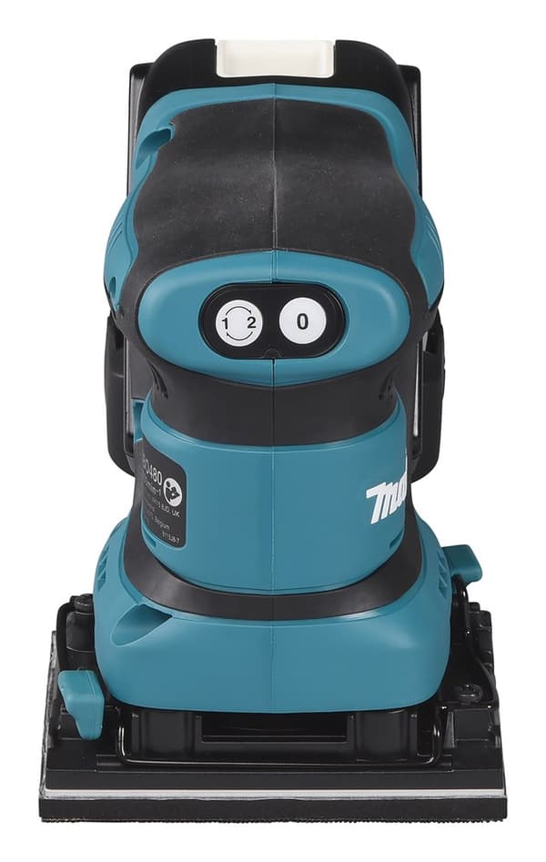 Makita DBO480Z bärbar slipmaskin Random orbital slipmaskin 14000 OPM Svart, Blå 210 W