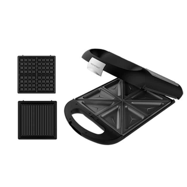 Cecotec Rock'n Toast Sandwich 3 i 1, Grill med non-stick beläggning, Kapacitet för 4 smörgåsar