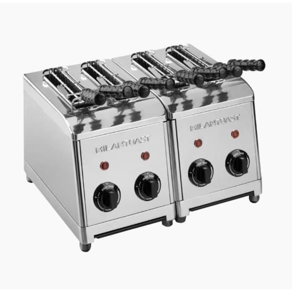 MILANTOAST brödrost med 4 rostfria tång - Grå