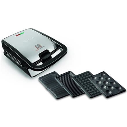 TEFAL | Sandwich Maker | SW854D | 700 W | Number of plates 4 | Number of pastry 2 | Black/Stainless steel