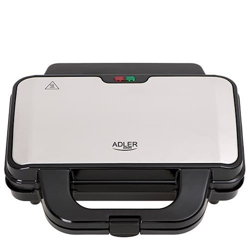 Adler | AD 3043 | Smörgåsmaskin | 900 W | Antal skyltar 1 | Antal bakverk 2 | Svart