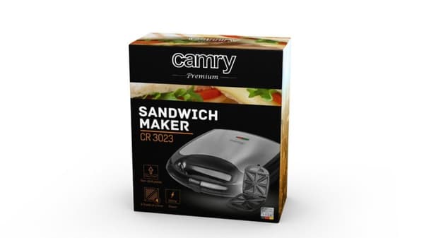 Camry | CR 3023 | Voileipägrilli XL | 1500W | Kilpien lukumäärä 1 | Leivonnaisten lukumäärä 4 | Musta