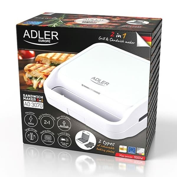 Smörgåsmaskin Adler AD 3070w Vit