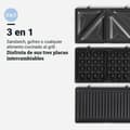 Miniatyrbillede 3 af 9: Sandwich Maker Universal Blue 700 W Sort
