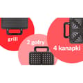 Miniatyrbild 5 av 6: Sandwichmaskin 3 i 1, Utbytbara plattor, Våffeljärn, Grill MPM MOP-43M 1000W 13972