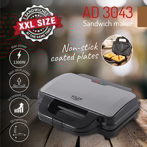 AD 3043 voileipägrilli. Yhdysvaltain koko XXL