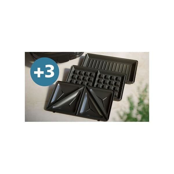 Philips 5000-serien våffel- och smörgåsmaskin, 750 W, svart (HD2350/80)
