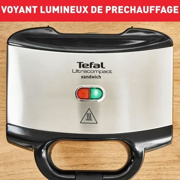 TEFAL Croque monsieur, Non-stick beläggning, Säkerhetslås, Värmebeständigt handtag SM155212