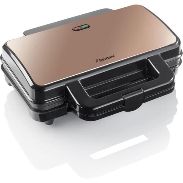 BESTRON ASM90XLCO XL non-stick croque monsieur - 900W Svart/koppar