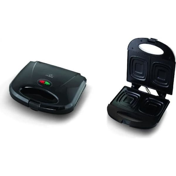 Smörgåsmaskin - STOR SMÖRGÅR - Svart - Non-stick - Värmeisolerande - Automatisk justering