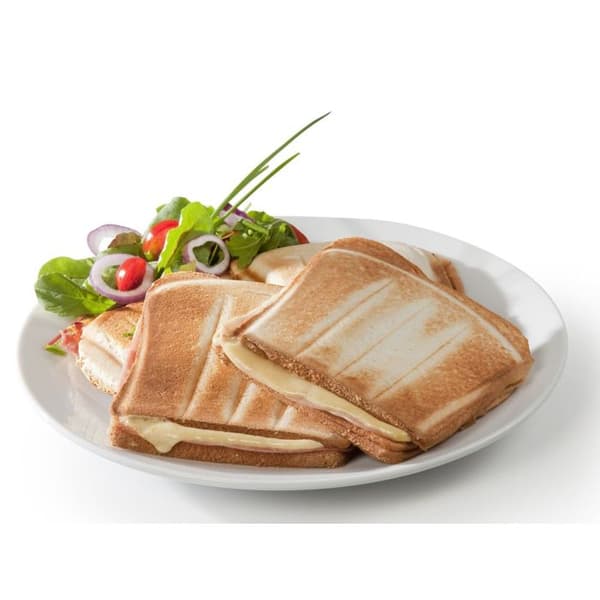 Croque monsieur XXL DOMO DO9064C - 1800W - Extra stor non-stick tallrik - Vit