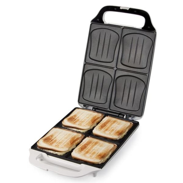 Croque monsieur XXL DOMO DO9064C - 1800W - Extra stor non-stick tallrik - Vit