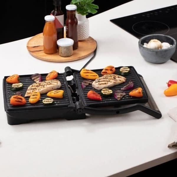 GEORGE FOREMAN Sähkögrilli - 180°C Avausaste - Tarttumattomat levyt - 1800W
