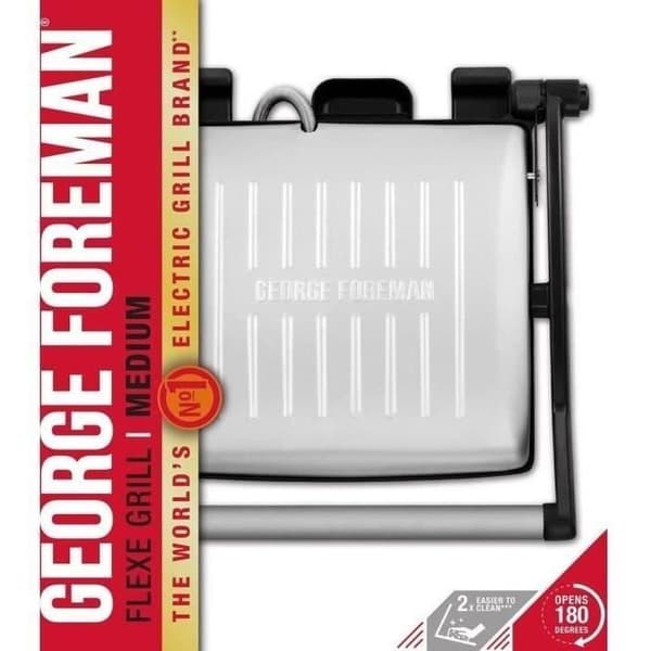 GEORGE FOREMAN Sähkögrilli - 180°C Avausaste - Tarttumattomat levyt - 1800W