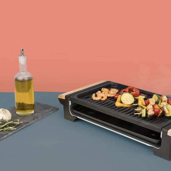 HKoeNIG 2-in-1 grilli ja paistokivi - RP320 - Jopa 8 hengelle - Säädettävä lämpötila - 1400 W