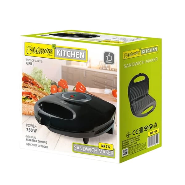 Smörgåsmaskin Feel Maestro MR-712 Svart 750 W