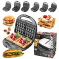 Miniatyrbillede 4 af 9: Sandwich Maker Adler CR 3057 Sort Sølvfarvet 1200 W