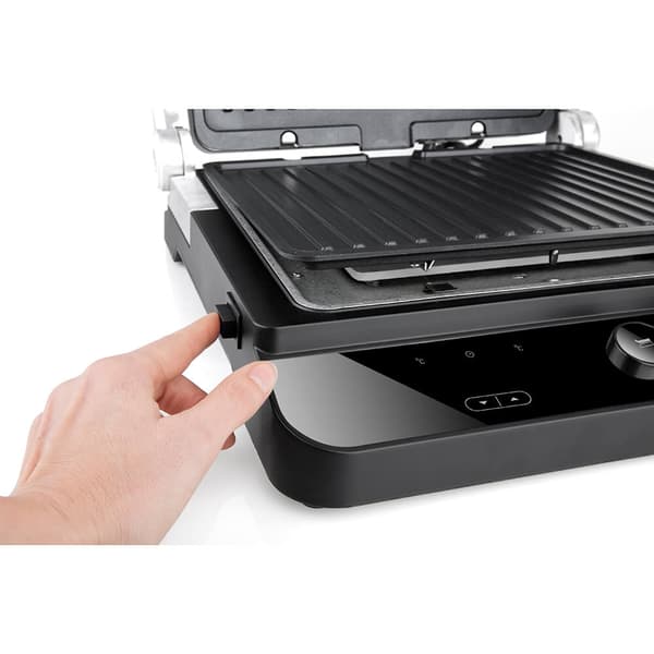 BLACK+DECKER Bordgrill, Ekstra Plate 2000W, Børstet Stål