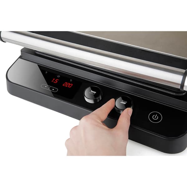 BLACK+DECKER Bordgrill, Ekstra Plate 2000W, Børstet Stål