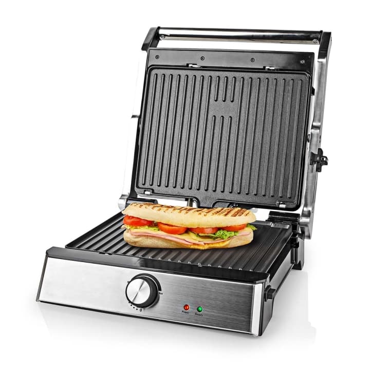 Smörgåsgrill | 2000 W | 29 x 23 cm | Justerbar temperaturkontroll | Plast / Rostfritt stål
