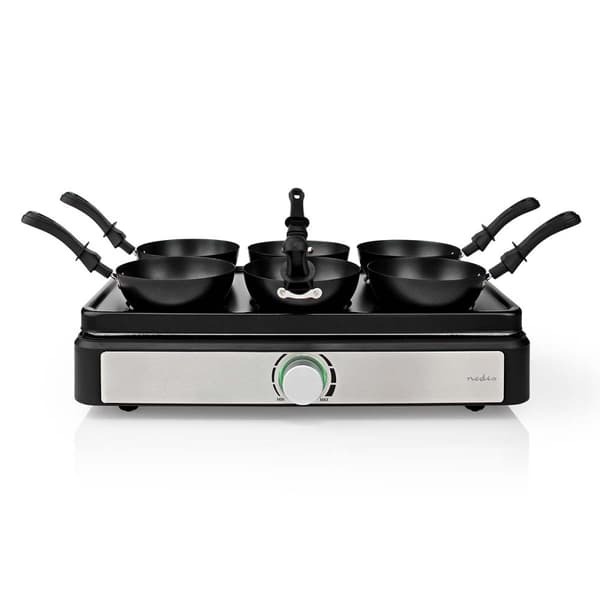Nedis Woksettet | Grille | 6 Personer | Stekespade | Tempraturinnstillinger | Non-stick belegg | Rektangel