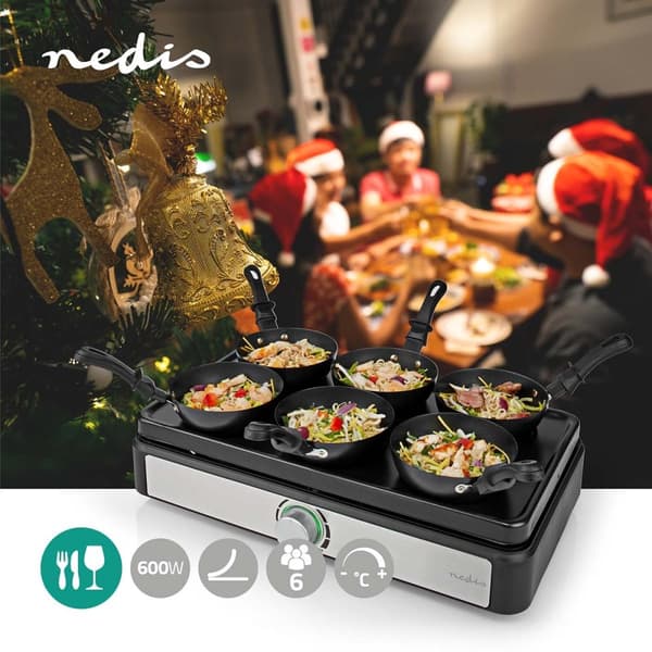 Nedis Woksettet | Grille | 6 Personer | Stekespade | Tempraturinnstillinger | Non-stick belegg | Rektangel
